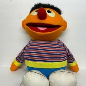 Vintage 1994 Sesame Street Ernie Jumbo Toy Plush By Applause 24 Inch - DEFECT